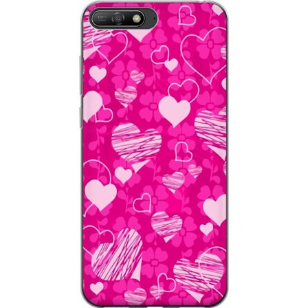 Kompatibel Mobilcover til Huawei Huawei Y6 (2018) PopHjerteMønster