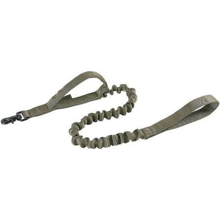 Militær Bungee Hundekobbel Elastisk Leder Tau Med 2 Polstret Kontrollhåndtak For Middels Og Små Hunder (Ranger Grønn)