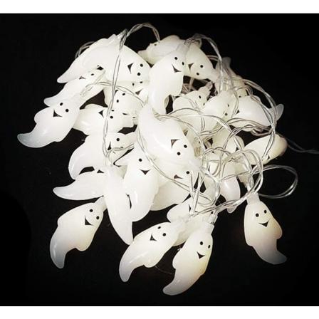 Halloween Spøgelseslysstreng 15ft 30 LED Græskar Spøgelseslys