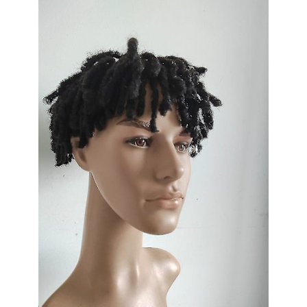 Bimirth 21savage The Same Sort af Sort Krøllet Dreadlocks Paryk Hat Direkte Bær Hårstykke Hip-hop Sanger