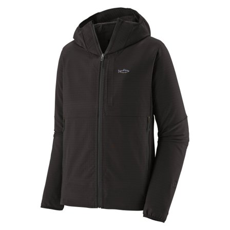 Patagonia M's R1 TechFace Fitz Roy Trout Hoody Black - XXL