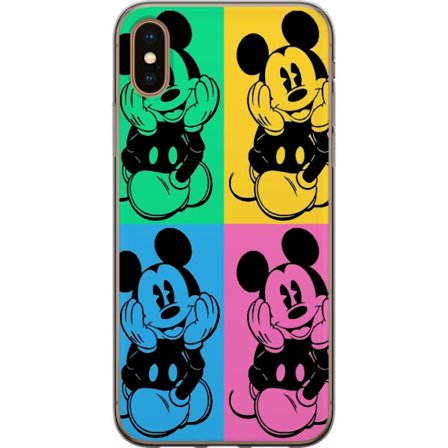 Kompatibelt Mobilskal till Apple Apple iPhone XS Max Mickey Mouse popkonst affisch färgglad Disney retroserie tecknad ikonisk figur Andy Warhol-stil