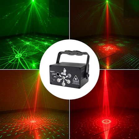 6-hulls mini KTV laserlampe USB jule stjernehimmel projektor