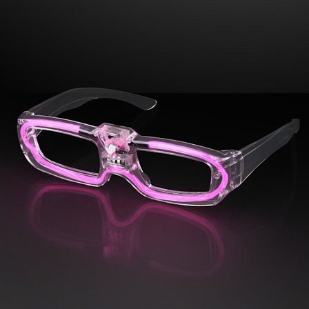 Ääni aktivoituva vaaleanpunainen LED-valojuhla lasit