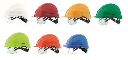 Wenaas 11710491 Vernehjelm med visir Hvit, Hodebeskyttelse