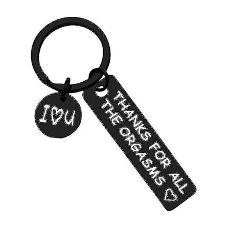 Par nøkkelring til kjæreste Takk for alle orgasmene Nøkkelring