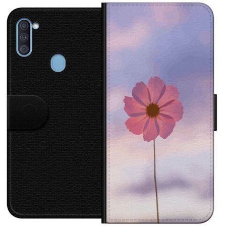Plånboksfodral till Samsung Galaxy A11 med Rosa blomma