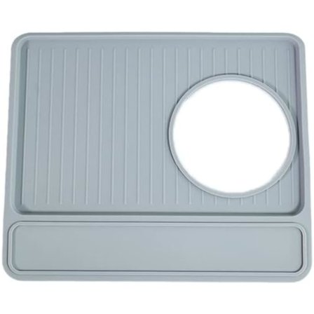 Silikon Anti-Slip Pad, Kompatibel med Breville 870/880 Kaffemaskin Topplock, Lätt att Rengöra, Livsmedelsklassad Silikongel Grå Matta