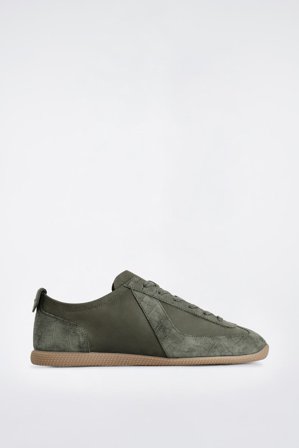 COS Nubuck And Suede Trainers in Green - Men