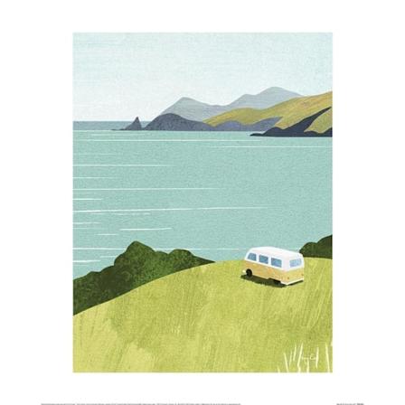 Henry Rivers Van Life Print 50cm x 40cm Grön/Blå/Grå Green/Blue/Grey 50cm x 40cm