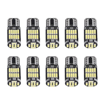 10 kpl W5W T10 LED-polttimot 4014 26SMD auton sisätilan kattokupuvalaisin rekisterikilven merkkivalo takalaatikko Bu