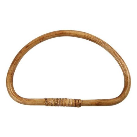 Käsilaukun kahva - Ruskea - Bambu - Puolipyöreä - Kiiltävä - 20 x 13 cm