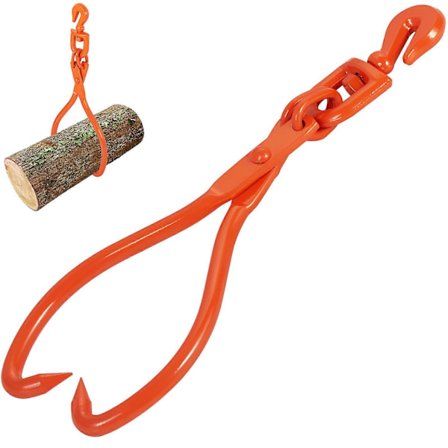 Timmergrip, 45 cm 2-klo Timmerlyft, Kraftiga Roterande Timmergrip i Stål, 350 kg Lastkapacitet
