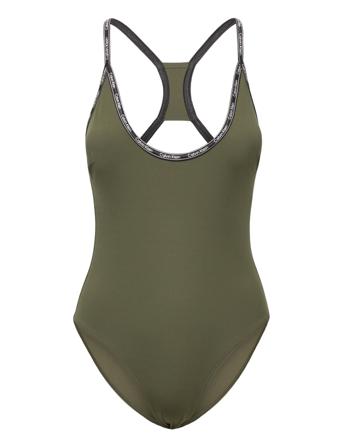 Racerback Piece Badedrakt Badetøy Grønn Calvin Klein