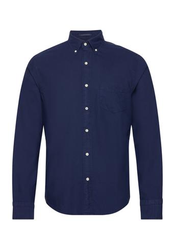 Reg Ut Sunfaded Oxf Shirt Skjorte Uformell Marineblå GANT*Betinget Tilbud