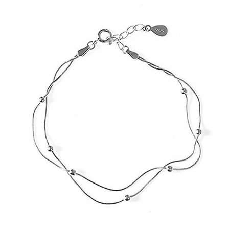 Koreanska Multilayer Double Beads Armband Pläterad för kvinnors armband Multi Fashion Accessoarer