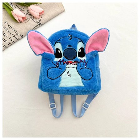 Stitch Ryggsäck Japansk Blå Rolig Tecknad Stor Kapacitet Student Ryggsäck Förskoleväska Kawaii Ryggsäck