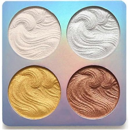 4 Farger Skimmer Highlight Sminke Kontur Palette, Skimmer Rouge & Sminke Highlighter Pudder Bronzer Palette