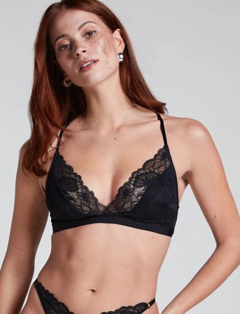 Hunkemöller Stormi High Apex Bralette - Black - S