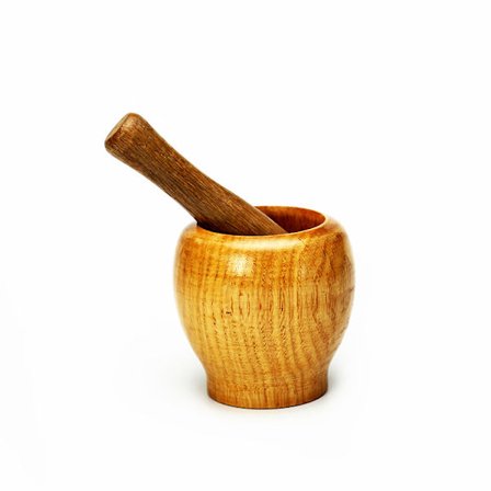 Mortel och stöt i trä - Liten mortel och stöt, perfekt för