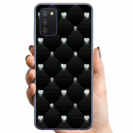 Samsung Galaxy A03s Tpu Mobilskal Bling Heart