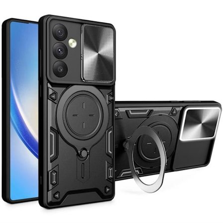 Coque - BOOLING - för Samsung Galaxy A34 5G - Styv - Stötsäker - Stödringar - Svart