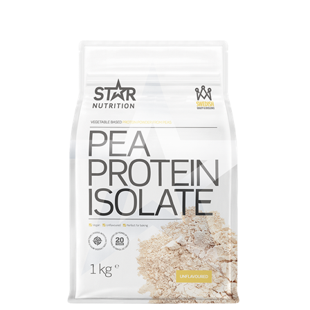 Vegansk protein Star Nutrition Ærteproteinisolat 1 kg, Unflavoured - Bodyman.dk