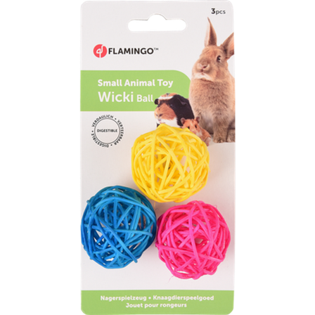 Flamingo - Sat Wicki Ball/Fuchshia Mix 3-pk. - Smådyr - Leketøy og aktivering - Smådyrleker - ZOO.no
