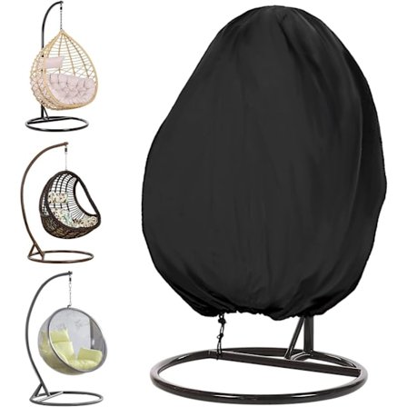 Hængebetræk til havestol, vandtæt hængebetræk til stol, beskyttende betræk, vindafvisende, anti-UV, støvtæt til æggestol, udendørsmøbler