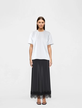 Vila Viellette Hw Ankle Lace Skirt - Noos - Black - 38