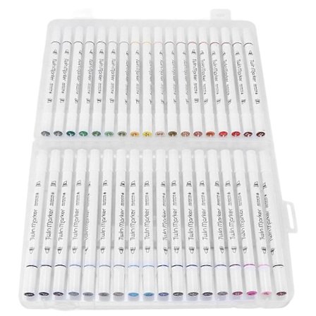 Tusj Stor Dobbelthodet Vanntett Multifunksjonell Hurtigtørkende Whiteboard Blyant for Graffiti Skriving Fargelegging