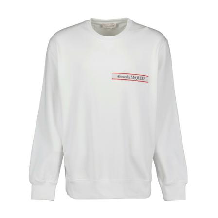 Alexander McQueen, Logo sweatshirt Wit, Heren, Maat:S