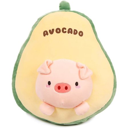 18 tommer plys pude sød avocado pude gaver til børn (gris)