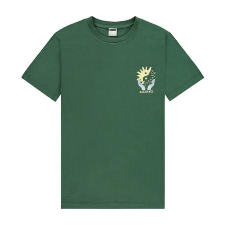 Kultivate, T-shirt Be Brave Groen, Heren, Maat:L,Katoen,print