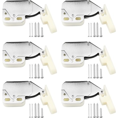 6 stk Mini Trykklås Dørbeslag Mini Lås Fjær Lås