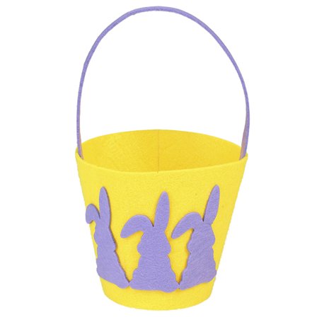 Påskhink Kaniner Gul/Lila 23 cm