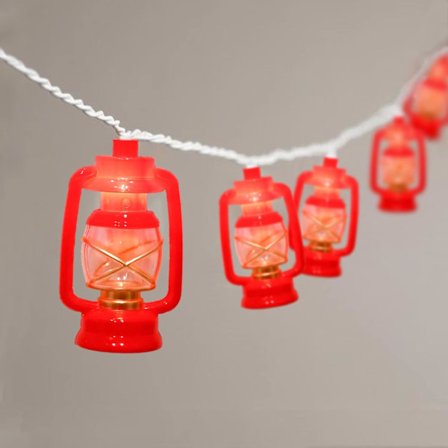 Röda Kerosene Julbelysning, 19.6 Fot Juldekorationer