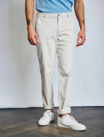 Bruun & Stengade Bs Olav Regular Fit Chinos - Cream - 29-34