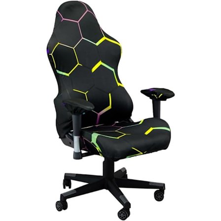 1 Set Esports Gaming Stolskydd, Inomhus Stretch Tryckta Kontorsstolskydd med Armstödsskydd, Roterande Skrivbordsstol Skydd Dekor för Hem, St