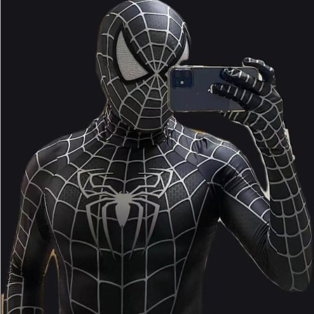 Halloween Men's Black Remy Spiderman Cosplay Costume Venom Symbiote Remy Suit Zentai Bodysuit Adult -a