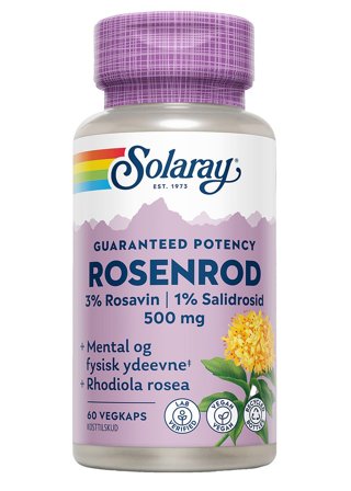 Solaray Rosenrod 60 veg. kaps., Helse & Madvarer, Energi, Øvrige