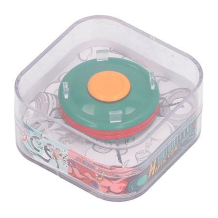 Magnetisk Haptisk Mynt Slider Rund Stress Relief Sensorisk Fingertoppsleksak Grön