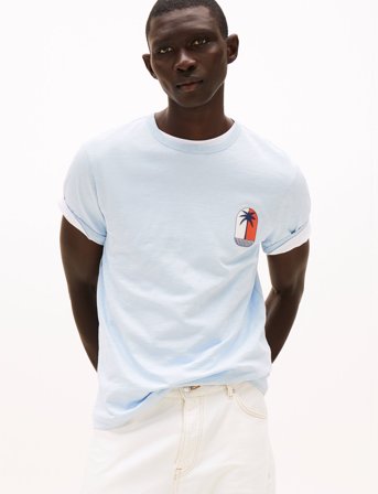 Tommy Hilfiger Palm Tree Label Tee - White - XXL