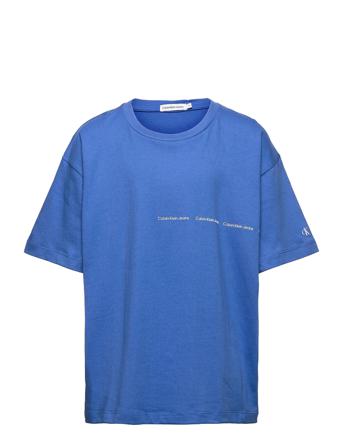 Micro Logo Relaxed T-Shirt T-shirts Short-sleeved Blå Calvin Klein
