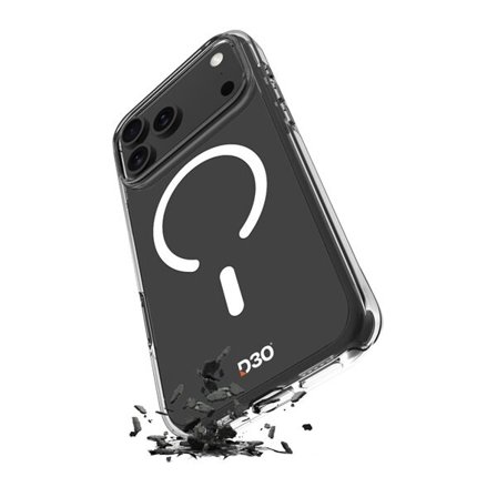 Puro Impact Clear D3O TPU+PC Case MagSafe for iPhone 17 Pro Max - läpinäkyvä