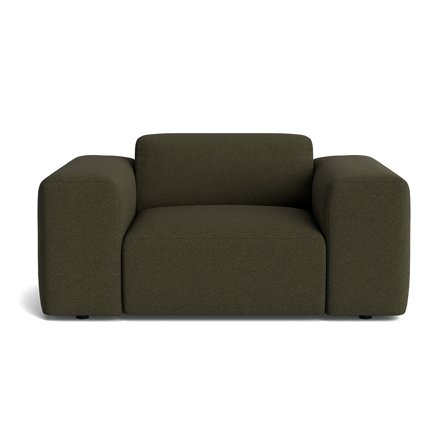 Soma Sessel in Loop Grün 75cm, moderner Polstersessel mit hohem Sitzkomfort, stilvoller Relaxsessel für Ihr Wohnzimmer, gemütliches Design.