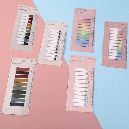 1200 ark självhäftande remsor indexflikar färgade klisterlappar sidmarkörer skrivbara etiketter för sidmarkering