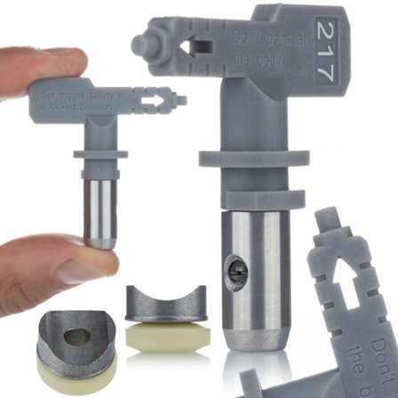 Sprøjtedyse Hi-Flow 217 – 10 Cm Sprøjtebredde | til Latex og Akryl | Kompatibel med Graco, Wagner, Titan