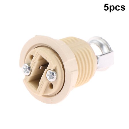 5 kpl G9 Kokonaan keraaminen lampunpidike M10 hammaspidikkeellä metalli