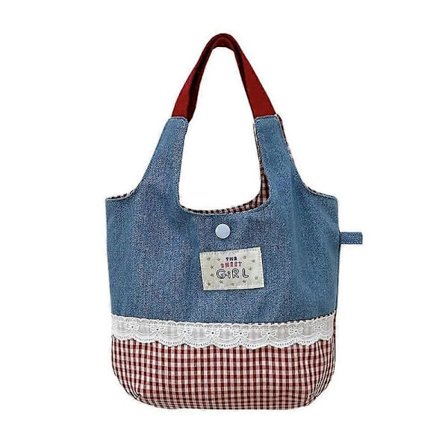 2025 Koreansk Stil Ny Trendy Lat Søt Rutete Casual Vestveske